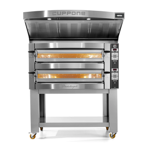Piec do pizzy 2-komorowy, 12x pizza 35 cm, 17,2 kW, 1550x1100x780 mm | CUPPONE, Michelangelo