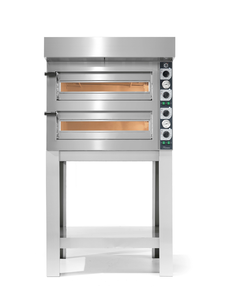 Piec do pizzy 2-komorowy, sterowany manualnie, 8x pizza 30 cm, 9,2 kW, 900x760x690 mm | CUPPONE, Tiziano