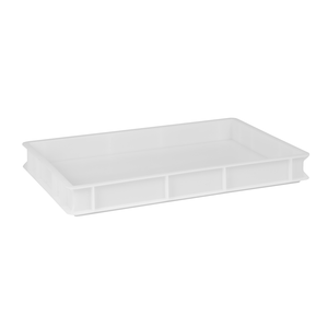 [Zestaw] Pojemnik na ciasto do pizzy 600x400x70 mm + Pokrywa na pojemnik na ciasto do pizzy 600x400 mm + Szpachelka z rączką z tworzywa, 245x100 mm + Perforowana łopata do pizzy z anodowanego aluminium z aluminiowym uchwytem, kwadratowa, 310x355x660 mm | TECHNICA, Pizza Line