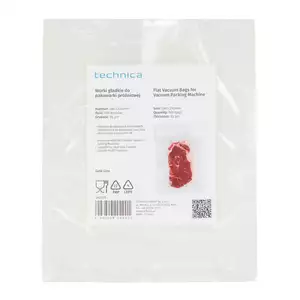 Worki gładkie 200x250 mm do pakowarki próżniowej komorowej, opakowanie 100 szt. | TECHNICA, Gold Line