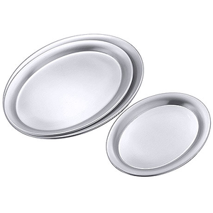 Taca ze stali nierdzewnej, owalna 230x175x11 mm | CONTACTO, 64/230
