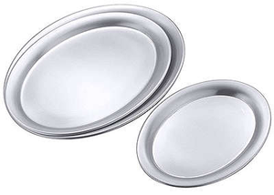 Taca ze stali nierdzewnej, owalna 265x195x12 mm | CONTACTO, 64/260