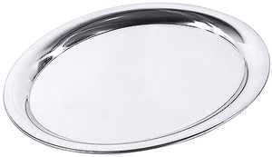 Taca ze stali nierdzewnej, wysokopolerowana, owalna 230x175x11 mm | CONTACTO, 65/230