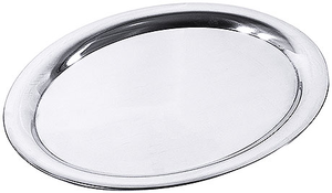 Taca ze stali nierdzewnej, wysokopolerowana, owalna 285x220x14 mm | CONTACTO, 65/290