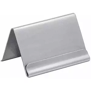 Stojak ze stali nierdzewnej do kart, z zagięciem 62x40 mm | CONTACTO, 303/060