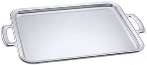 Taca ze stali nierdzewnej z uchwytami 520x390x20 mm | CONTACTO, 950/520