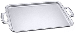 Taca ze stali nierdzewnej z uchwytami 520x390x20 mm | CONTACTO, 950/520