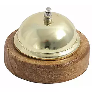 Dzwonek recepcyjny o średnicy 90 mm, mosiądz | CONTACTO, 1048/002