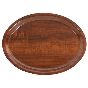 Taca drewniana, owalna, orzech 230x160x15 mm | CONTACTO, 3403/230