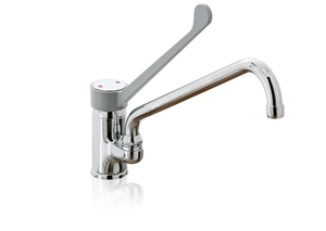 Bateria sztorcowa jednootworowa łokciowa z regulatorem strumienia, 2 rodzaje wody | EDENOX, EM-30B