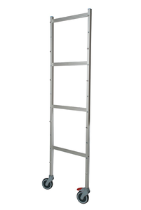 Podpora aluminiowa na kółkach do regału modułowego, 4-poziomowa, 1750x500 mm | EDENOX, SM-54