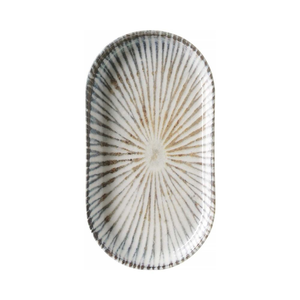 Talerz owalny 200x110 mm, niebieski | FINE DINE, Ammonite