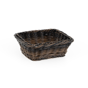 Koszyk prostokątny z polirattanu GN 1/6 176x162x65 mm, czarnobrązowy | TECHNICA, Gold Line