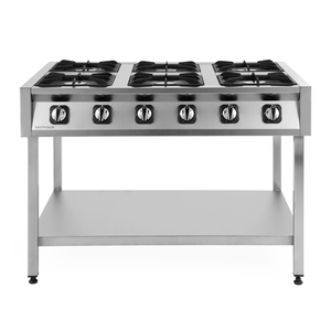 Kuchnia gazowa 6-palnikowa 36 kW, 1200x900x850 mm, 6x6 kW | TECHNICA, Silver Line