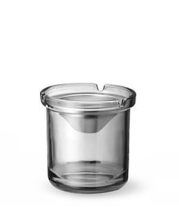 Popielnica szklana ze stalowym wkładem 98x99mm | HENDI, 440117