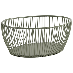 Koszyk metalowy owalny 200x150 mm, zielony | APS, Svart