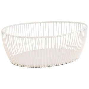 Koszyk metalowy owalny 240x190 mm, biały | APS, Svart