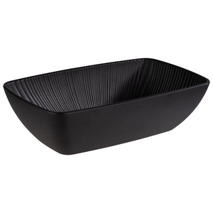 Miska z melaminy GN 1/4, 1,5 l, 265x162x75 mm, czarna | APS, Nero