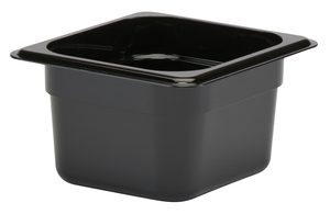 Pojemnik GN 1/6, 100 mm, 1,5 l z poliwęglanu Camwear, 176x162 mm, czarny | CAMBRO, Camwear