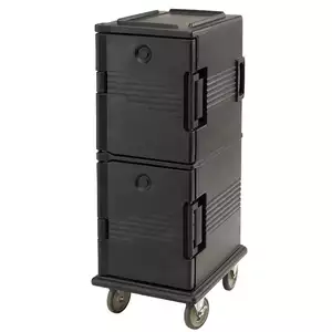 Pojemnik termoizolacyjny ładowany od boku 12x GN 1/1, 520x690x1370 mm, czarny | CAMBRO, Ultra Camcart