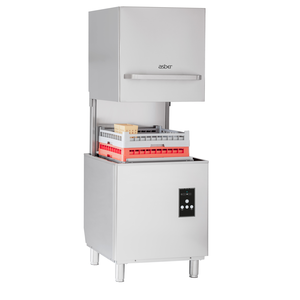 Zmywarka kapturowa z dozownikiem płynu nabłyszczającego i myjącego, kosz 500x500 mm, 630x770x1485 mm | ASBER, GEX-H500 DD