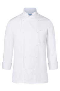 Bluza kucharska unisex, rozmiar L, biała | KARLOWSKY, Basic