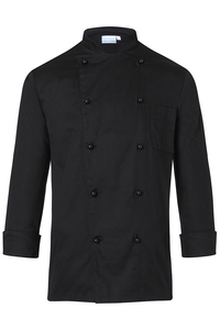 Bluza kucharska unisex, rozmiar L, czarna | KARLOWSKY, Basic