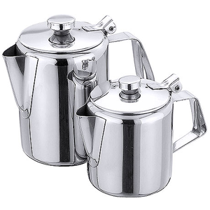 Dzbanek do kawy ze stali nierdzewnej, z pokrywką i sitkiem 0,8 l | CONTACTO, 502/100