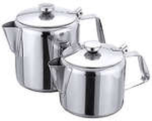 Dzbanek na herbatę ze stali nierdzewnej, z pokrywką i sitkiem 0,8 l | CONTACTO, 504/100