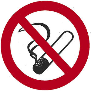 Tabliczka, piktogram: „Zakaz palenia” o średnicy 200 mm | CONTACTO, 7675/022