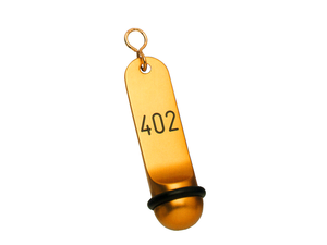 Zawieszka z numerem na klucz, kolor złoty 30x115 mm | CONTACTO, 7655/820