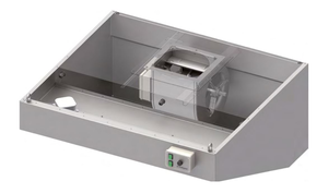 Okap przyścienny skośny 1200x900x450 mm, z wentylatorem 200W | STALGAST, 984080912
