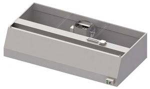 Okap przyścienny trapezowy 2800x1000x550 mm, z wentylatorem 420W | STALGAST, 984130928