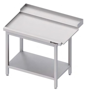Stół wyładowczy lewy z półką do zmywarki kapturowej 1000x750x880 mm | STALGAST, 9810057100