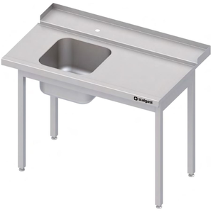 Stół załadowczy prawy bez półki do zmywarki kapturowej 800x750x880 mm | STALGAST, 9810127080