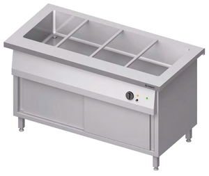 Bemar wodny jednokomorowy 4x GN 1/1, 3,2 kW, 1465x750x880 mm | STALGAST, ST220151