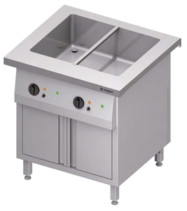 Bemar wodny jednokomorowy z szafką grzewczą 2x GN 1/1, 3,2 kW, 799x750x880 mm | STALGAST, ST224081