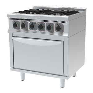 Kuchnia gazowa, 4-palnikowa, wolnostojąca, piekarnik elektryczny, linia 700, 17 kW, 800x700x900 mm | TECHNICA, 247517