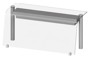 Nadstawka pojedyncza grzewcza, szkło gięte, 990x540x450 mm | STALGAST, ST269101