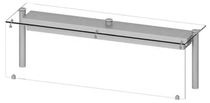 Nadstawka pojedyncza grzewcza, szkło proste, 990x450x460 mm | STALGAST, ST277101