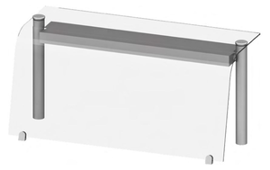 Nadstawka pojedyncza neutralna, szkło gięte, 1122x455x450 mm | STALGAST, ST268111