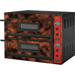 Piec do pizzy 2-komorowy, 8x pizza 360 mm, 1010x850x750 mm | GGF, 781842