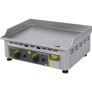 Płyta grillowa gazowa, gładka, 5,5 kW, 600x450x190 mm | ROLLER GRILL, 777175