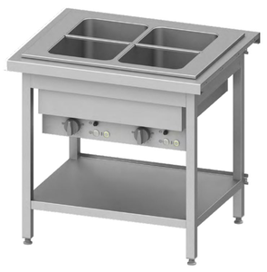 Stanowisko bemarowe wodne dwukomorowe 2x GN 1/1, 1,6 kW, 920x750x880 mm | STALGAST, ST124091