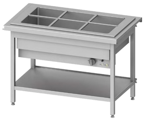 Stanowisko bemarowe wodne jednokomorowe 3x GN 1/1, 2,4 kW, 1245x750x880 mm | STALGAST, ST122121