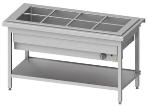 Stanowisko bemarowe wodne jednokomorowe 4x GN 1/1, 3,2 kW, 1570x750x880 mm | STALGAST, ST123151