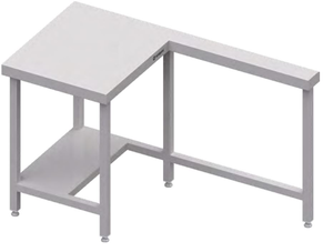 Stanowisko kasowe zewnętrzne lewe 1400x750x880 mm | STALGAST, ST136141