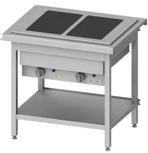 Stanowisko z płytą grzewczą ceramiczną 2x GN 1/1, 920x750x880 mm | STALGAST, ST118091