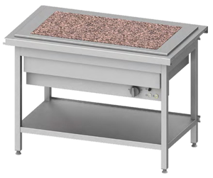 Stanowisko z płytą grzewczą granitową 3x GN 1/1, 1245x750x880 mm | STALGAST, ST116121