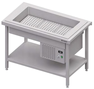 Stanowisko z wanną chłodniczą napojową 3x GN 1/1, 1245x750x880 mm | STALGAST, ST108121